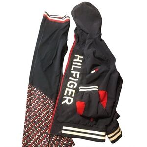 Tommy Hilfiger Blue and Red Logo Tracksuit